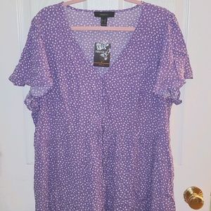 Lavender Ditsy Floral Dress